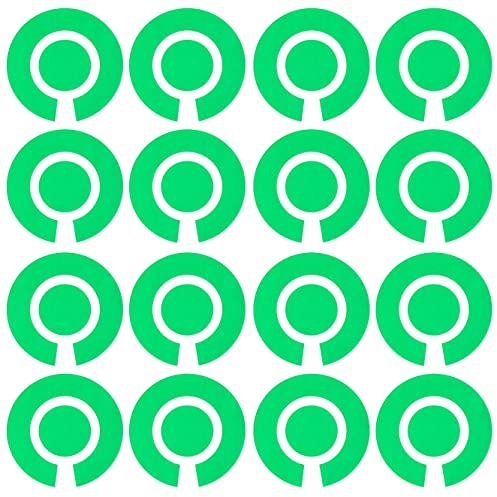 Acclaim Lawn Bowls Identification Stickers Markers Standard 5.5 cm Diameter 4 Full Sets of 4 Self Adhesive Neon Bright Design One Colour (Green)