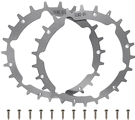 CDIYTOOL Edelstahl Rasenmäher Spikes für Garden.a Sileno City Rasenmäherroboter, 212 mm Rasenmäher Mähroboter Radspikes mit 12 Stück Schrauben, Traktionsverbesserung für Garden.a Mähroboter