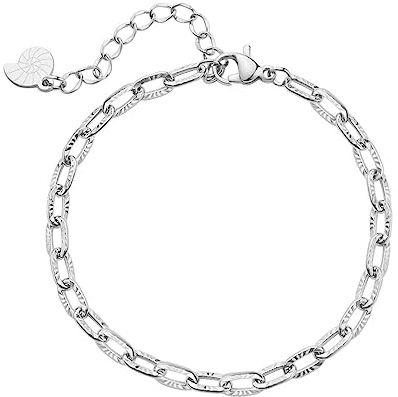 Happiness Boutique Pulsera de mujer de eslabones grandes fabricada en acero inoxidable | pulsera de eslabones ajustable en oro - rosa, plata