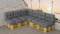 King Matratzen Palettenkissen Set für Europaletten wasserdicht sitzkissen rückenkissen Indoor und Outdoor 120x80 60x40 3 Farben (10ER Set GRAU (10))