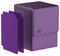 Pulchra Estuche para TCG, Magnetic Flip Box con 2 Divider, Tamaño Grande para 100+ Cartas, Deck Box - Dado Diseño (Logo-M Design) (Morado)