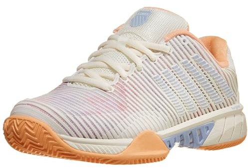 K-Swiss Performance Damen Hypercourt Express 2 HB Tennis Shoe, Star White/Peach Fuzz/Heather, 39 EU