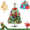 30cm Weihnachtsbaum Klein,Weihnachtsbaum Klein mit Beleuchtung,Weihnachtsbaum Künstlich,Weihnachtsbaum Künstlich Komplett Geschmückt,Mini Weihnachtsbaum Künstlich,Single Weihnachtsbaum Klein
