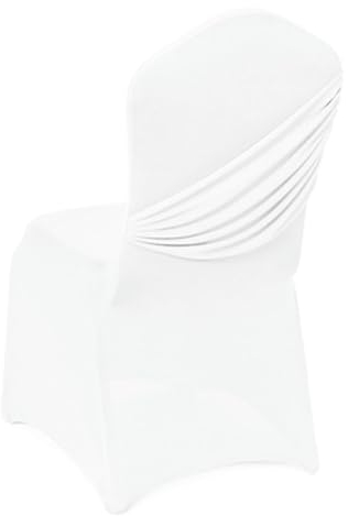 birnn 100 Stück Universal-Stretch-Spandex-Stuhlhussen für Hochzeit, Party, Hotel, Bankett, Dekoration, Weiß