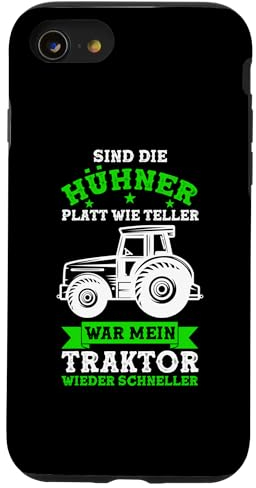 Traktor Landwirt Bauernspruch Trecker Hühner Hülle für iPhone SE (2020) / 7 / 8