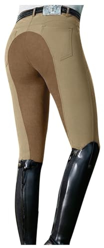 IQYU Reithose Damen Vollbesatzhose Mit Handytasche Reitleggings High Waist Reitsporthose Sport Damenreithose Lang Outdoor Sportleggins Sportreithose FüR Frauen MäDchen Reithosen Reitsport