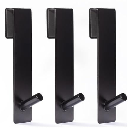 XAQAMY 3 Piezas Perchero Puerta Baño, Ganchos Colgador Puerta, Gancho para Mampara de Ducha, Perchero para Puerta Sin Taladrar Acero Inox Gancho de Puerta para Colgar Ropa (13.3CM)