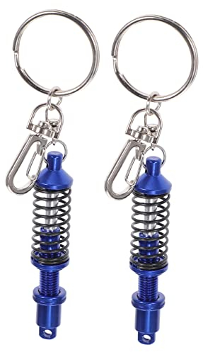 FELTECHELECTR 2stücke Teiliges Stoßdämpfer Schlüsselanhänger Auto Schlüsselring Anhänger Mit Federmodell Für Taschen Deko Und Geschenk