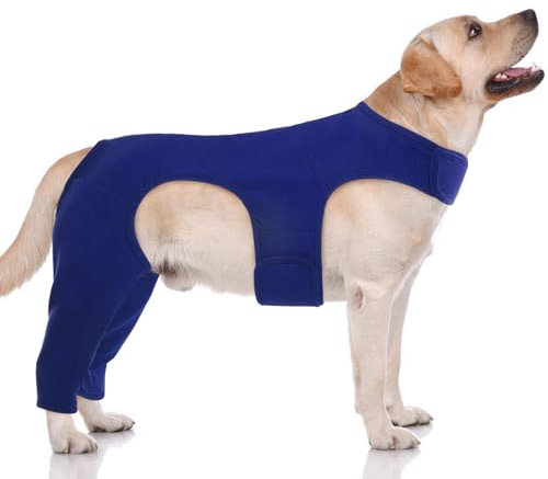 Hjyokuso Recovery Suit For Dogs - Leg Surgery Recovery Suit, Lick Sleeve To Prevent Licking Bite, Avoids Wound Infection - XL