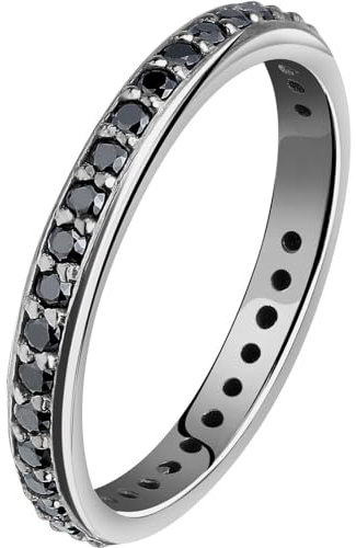 CHRIST Herren-Herrenring 925er Silber, recycelt 35 Zirkonia 63, Silber 32027975