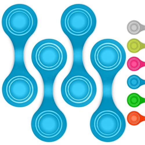 smartday Magnetische Reflektoren Blau (4er Set) - Reflektoren Clip Anhänger für Kinder, Schulranzen, Kleidung, Kinderwagen & Hunde I Reflektor, Leuchtanhänger Hund