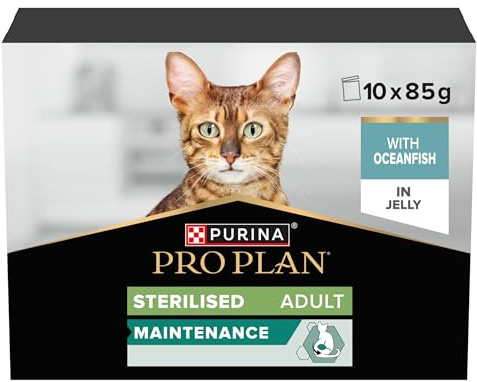 Pro Plan Comida Húmeda gato Esterilizado gelatina Pescado Multipack 10x85 g