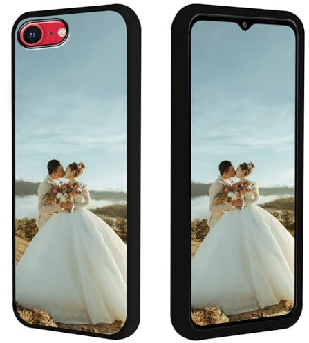 FortiCase Custodia Personalizzata per iPhone 6,Nero Silicone Cover,con la Tua Foto,Immagine o Scritta,per iPhone 6 Personalizzata Case -1Z