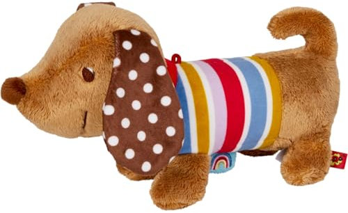 Die Spiegelburg Spieluhr Dackel - BabyGlück, Stoff, Applikation, Stickerei, 11 x 12 x 23 cm, 100% Polyester