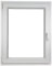 ALUCON Fenster 400x700 mm – Kunststofffenster 40x70 cm – Flügelfenster Innen Weiß/Außen Weiß – DIN Links