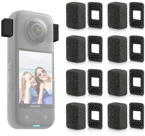 Mic Wind Muff for Insta360 - Mic Cover Foam 8pcs Compatible with Insta360 X4 Camera, X3 Camera, Outdoor Wind Noise Reduction by YOUSHARES