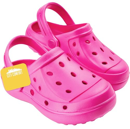 CityComfort Clogs for Girls Garden Shoes Tie Dye Summer Slip On with Strap for Beach Pool Indoor Outdoor Holiday Essentials