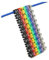 Kabeletiketten, Kabeletiketten, 100/150 Stück, Kabelmarkierungen, buntes M-Typ-Markierungs-Nummernschild-Etikett for 2–8 mm Draht, Netzwerkkabel, Drahtmarkierungs-Tag-Etikett(Color3)