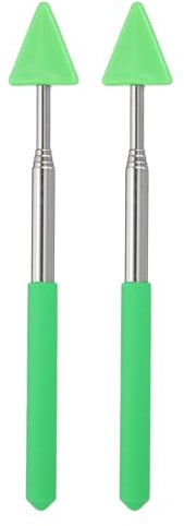 PATIKIL Apuntador telescópico para Profesores, 2 Unidades de Puntero de Flecha para Profesores para Pizarra, Pantalla y Pizarra Blanca. Puntero de enseñanza, 27 Pulgadas, Verde