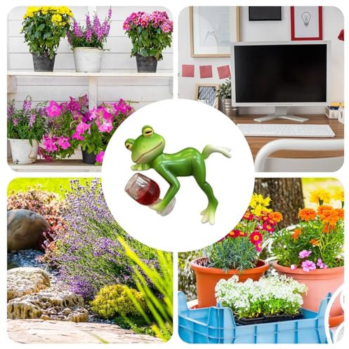 Dtaigou Frosch Blumentopf Hugger | Niedlicher Frosch Blumentopf Hugger Harz Pflanztopf Aufhänger | Kreative Kletterfrosch Figur Tier Garten für Balkon & Hof