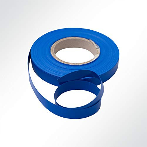 Planenscout Einfassband Polyester beidseitig PVC beschichtet B1 Breite 20mm Blau für Markisen, Stoff- und Planenkanten