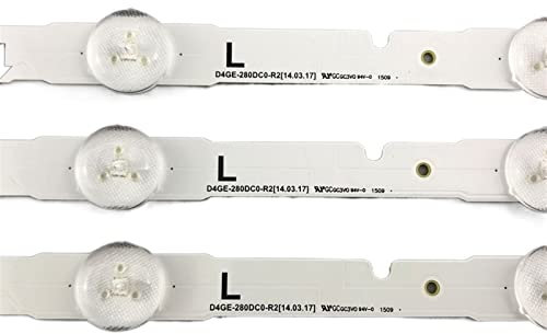YPGNKEPLM LED Bande de rétroéclairage 6 lumières TV 28 Pouces 2014SVS28 D4GE-280DC0-R2 D4GE-280DC0-R3 LM41-00099N UN28H4000AF UN28H4500AF Apte for Samsung Bande Lumineuse TV