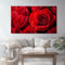 Bilder auf Leinwand Moderne Romantische Rote Rosen, Leinwandbild Ohne Rahmen 150 x 50 cm Wandbilder Dekoration Wohnzimmer Schlafzimmer Küche Deko Klein Wanddeko Bild Wand Kunstdruck Rot