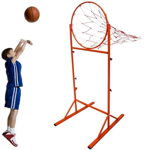 Système de panier de basket-ball portable, hauteur réglable sur pied avec filet, pour intérieur et extérieur