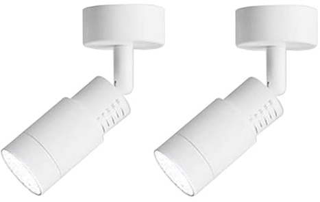Qusedwey Atmosphere Led Spotlight Adjustable Angle Zoom of 3-60 Degree Beam Focus Spot Light Mini Small Mounted Ceiling Lamp WHITE