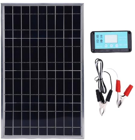 Zilimontt Kit de panneau solaire monocristallin 100 W, boîte de jonction étanche IP67, convient pour le chargement de batterie 12 V 24 V dans les camping-cars, caravanes, applications marines et hors