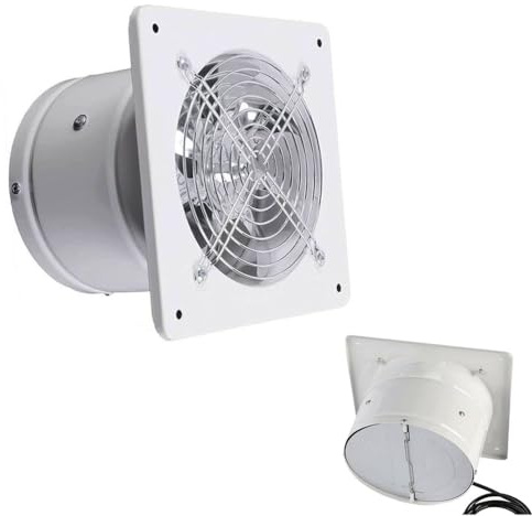 HYZHANHONG 7 Inches,Ventilador de Extractor de Sótano Axial de 6-7 Pulgadas 220V de Bajo Ruido para Baño 40W-50W 2800RPM para Cocina, Lavandería, Oficina, Garaje, 7 Pulgadas