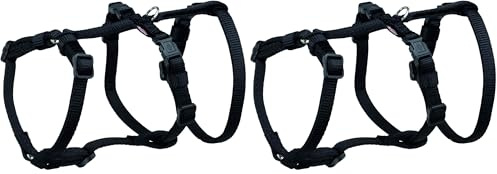 Trixie Stay harness, XS-S: 30-40 cm/10 mm, black (Pack of 2)