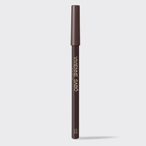 Vivienne Sabo - Eye Pencil Merci (Brown Matte) – cremiger Eyeliner-Stift mit hoher Pigmentierung, langanhaltend, vielseitig für Lidstrich, Smokey Eyes & Wasserlinie, matte Nuancen
