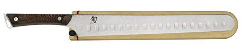 Shun Cutlery Kanso Hohlgeschliffenes Bruststückmesser, 30,5 cm, authentisches, handgefertigtes japanisches Messer, inklusive Saya-Scheide aus Holz, ideal für Brustbrust, Braten, Truthahn, Schinken und