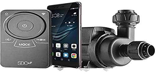 Sicce Syncra SDC Aquarium Pumpe 9.0, Steuerbar mit Controller und/oder App, 30-90 Watt, Einstellbare Fördermenge 4-9m3/h, Max. Förderhöhe 7 Meter, Kabellänge 3 Meter, Schlauchtülle 25/32mm