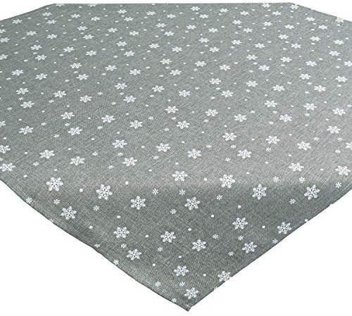 Tischdecke Snow grau, 85x85 cm, Moderne Mitteldecke zu Weihnachten