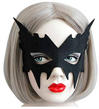 SOUTHSKY Batgirl Costume Mask Femme Noir Eye Mask Demi-Masque Chauve Souris Masque Pour Festival Halloween Costume Cosplay Party