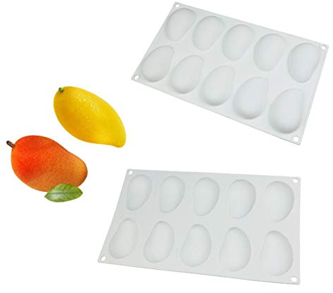 Jannyshop Silicone 3D Fruit Moule à Cake Moule DIY Décoration Moule (Mangue, 8 Tasses)