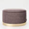 PLAYBOY ovaler Pouf mit Stauraum, goldener Fuss, Samtbezug in Rosa, Ottoman oval aus Samt, Rosa/Rose Quartz, Hocker, Sitzhocker aus Stoff mit abnehmbaren Deckel, Retro-Design, Club-Stil