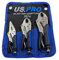 US PRO Tools 3pc Soft Grip Locking Pliers Set 6.5, 7, 10 Mole Grips 2074