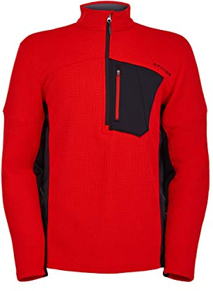 Spyder Herren Bandit Half Zip Skijacken, Volcano, Medium