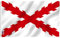 Anley Fly Breeze Bandera de 3x5 pies de la Cruz de Borgoña - Color Vivo y Resistente a la decoloración UV - Encabezado de Lona y Doble Costura - Bandera del Imperio español Borgoña Poliéster