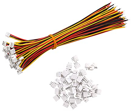 YIXISI 50 Pairs Mini Micro JST-ZH 1.5mm 3-Pin Connector Plug with Wires Cables 15cm