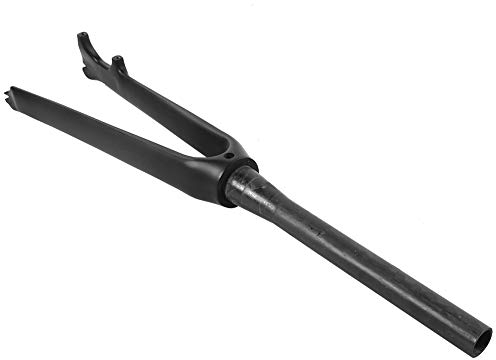 VGEBY Fourche Avant de vélo, Fourche Avant en Fibre de Carbone 3K Mat vélo de Route Frein à Disque Fourche Dure Tube supérieur Tube Conique dégagement Rapide surdimensionné