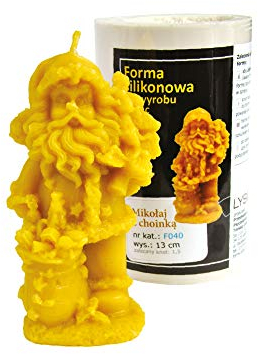 LYSON Kerzengießform Silikonform Der Weihnachtsmann mit einem Weihnachtsbaum Silikonkerzenform Gießform Aromatherapie Kerzen 3D Kerzenherstellung Bienenwachskerzen gGeschenkidee selbstgemachte Kerzen
