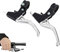 OUKENS 1 Paar Bremsgriffe für Fahrrad, Aluminiumlegierung Mountainbike Rennrad Road Bike Bremshebel Lenker Universal Bremsen Für Fahrräder 2,2 cm Durchmesser(Silber)