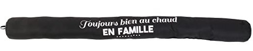 Boudin de Porte 80 cm en Famille Noir Toujours Bien au Chaud