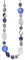 Bulinlin Damen Lange Perlenkette Statement Boho Silber Metallkette Hochzeitstag Modeschmuck Geschenke Pullover Halskette für Frauen（24-Blue）