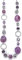 Bulinlin Damen Lange Perlenkette Statement Boho Silber Metallkette Hochzeitstag Modeschmuck Geschenke Pullover Halskette für Frauen（Purple）