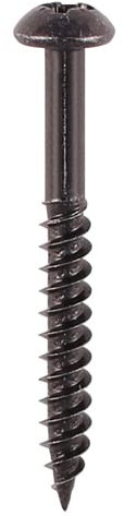 4x30mm (8x1.1/4) BLACK POZI WOOD SCREW ROUND HEAD BLACKJAX POZIDRIVE JAPANNED PHILLIPS HEAD SMALL STEEL SCREWS CHIPBOARD MDF CABINET FURNITURE (Pack of 20, 50, 100) (20)